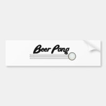 Beer Pong Bumper Stickers