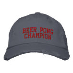 Beer Pong Champion Embroidered Hats