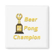 Beer Pong Champion Fridge Magnets