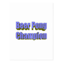 Beer Pong Champion Post Card