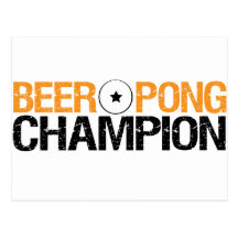 beer pong champion post cards