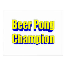 Beer Pong Champion Postcards