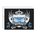 beer pong champion royal crest personalized announcement
