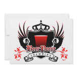 beer pong champion royal crest invitations