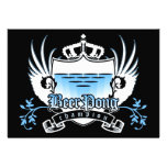 beer pong champion royal crest personalized announcement