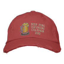 Beer Pong Defending Champion Baseball Cap