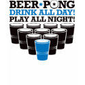 Beer Pong Drink All Day Play All Night - Blue t-shirts by visualnewbie Beer Pong Drink All Day Play All Night - Blue t-shirts