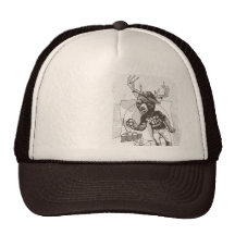Beer? Pong Funny Beer Deer Hybrid Trucker Hat