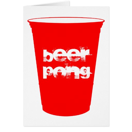 beer pong greeting cards