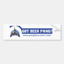 Beer Pong Hero Promo Bumper Sticker bumper stickers