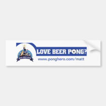 Beer Pong Hero Promo Bumper Sticker 2 bumper stickers