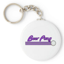 Beer pong keychain