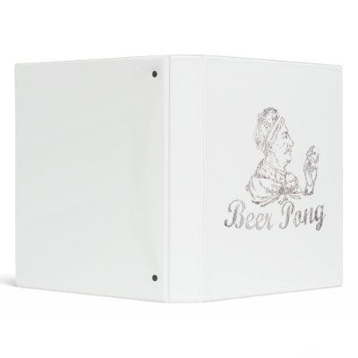 Beer Pong King 3 Ring Binder by Drinking_Shirts