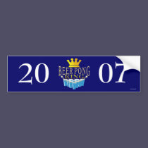Beer Pong King bumper stickers