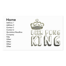 Beer Pong King Business Card Template
