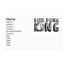 Beer Pong King Business Card Templates