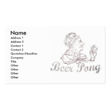 Beer Pong King Business Card Templates