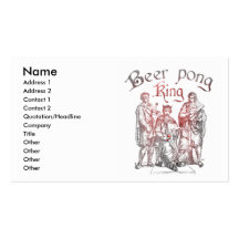 Beer Pong King Business Cards