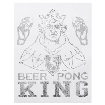 Beer Pong King Full Color Flyer by Drinking_Shirts
