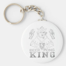 Beer Pong King Key Chains