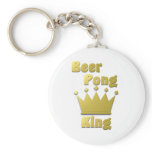 Beer Pong King Keychains