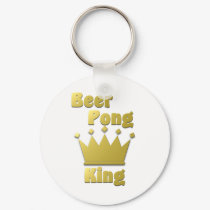 Beer Pong King keychains