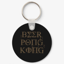 BEER PONG KING keychains