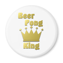 Beer Pong King magnets by CulturalPerspective6 Beer Pong King magnets