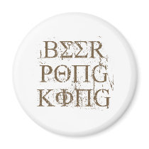 BEER PONG KING magnets by Shirtuosity BEER PONG KING magnets