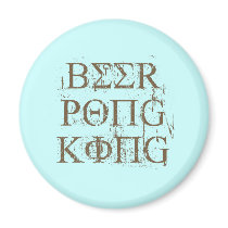BEER PONG KING magnets by Shirtuosity BEER PONG KING magnets