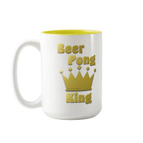 Beer Pong King mugs