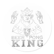 Beer Pong King stickers