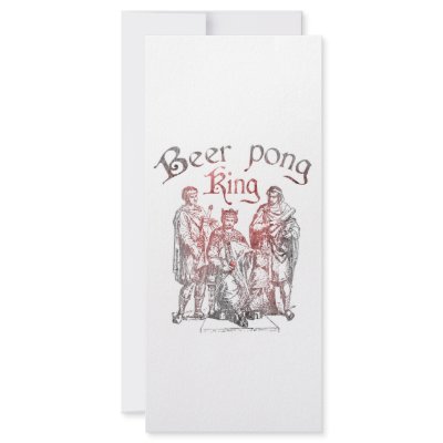 Beer Pong Kings Rack Card Design by Drinking_Shirts