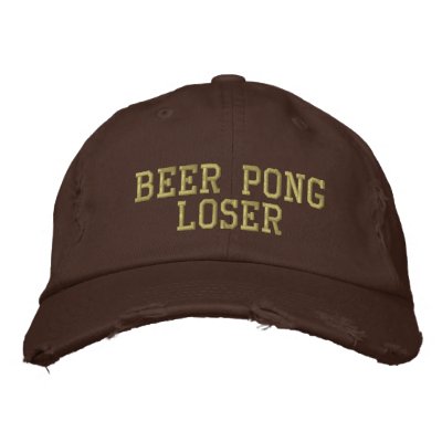 Beer Pong Loser Baseball Cap by EmbroideredGifts4You