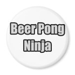 Beer Pong Ninja Refrigerator Magnets