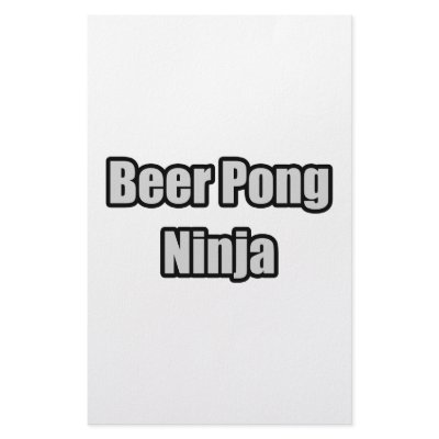 Beer Pong Ninja Custom Stationery by Funny_MoFo_Shirts