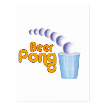 Beer Pong Post Card