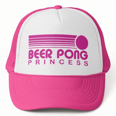 Beer Pong Princess Mesh Hats by magarmor