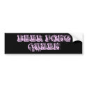 BEER PONG QUEEN bumper stickers