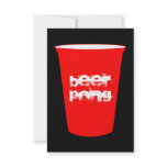 beer pong : red party cup personalized invitation