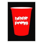 beer pong : red party cup personalized invitation