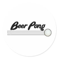 Beer Pong Round Sticker