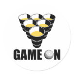 Beer Pong Round Sticker