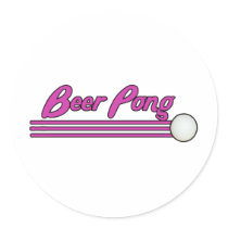 Beer Pong Round Stickers