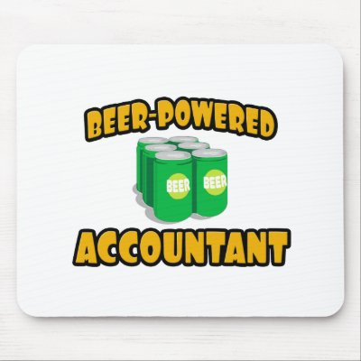 Beer-Powered Accountant Mousepads by Jobs_And_Occupations