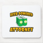 Beer-Powered Attorney Mousepads