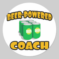 Beer-Powered Coach Sticker
