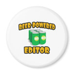 Beer-Powered Editor Fridge Magnet