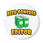Beer-Powered Editor Refrigerator Magnets