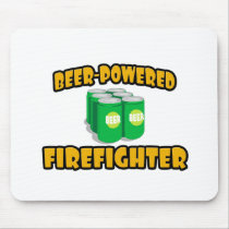 Beer-Powered Firefighter Mousepads